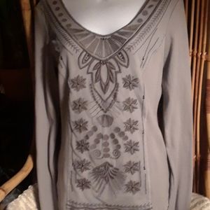 NWOT Sundance gorgeous subtly embellished top. M